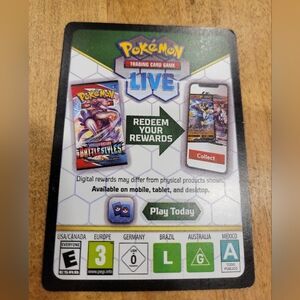 Pokemon TCG online redemption cards
